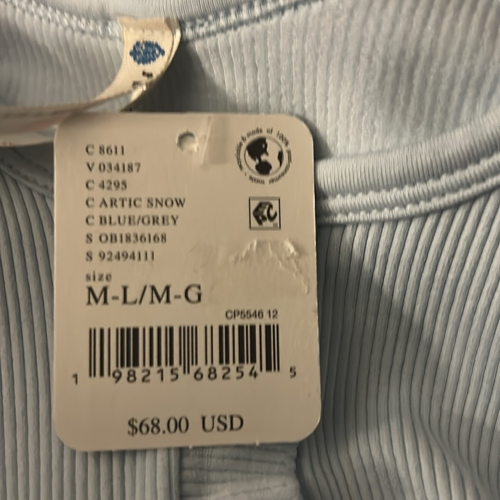 NWT FREE PEOPLE MOVEMENT BAIL OUT LONG SLEEVE LAYER shirt Sz M / L $68 - Picture 6 of 7